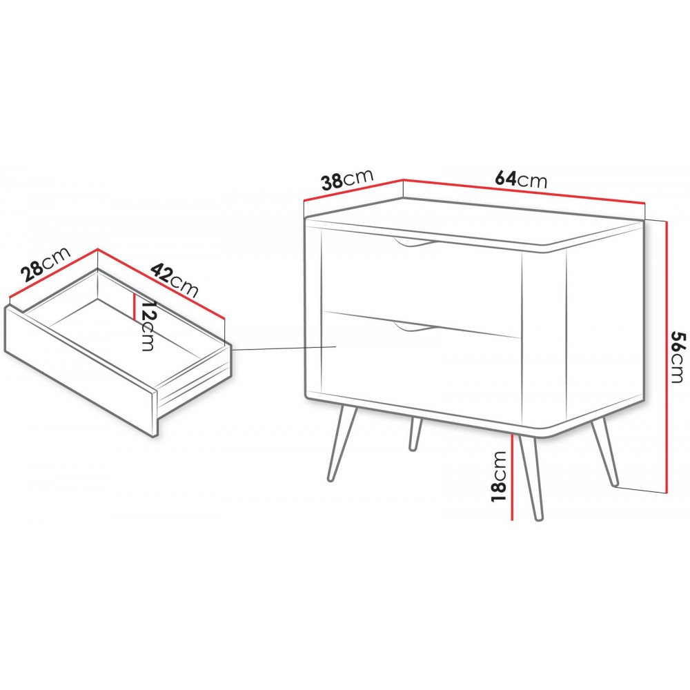 Κομοδίνο Lante-Μαύρο