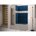 Έπιπλο υποδοχής Orion-Γκρεζ - Μπλε 124x44x168