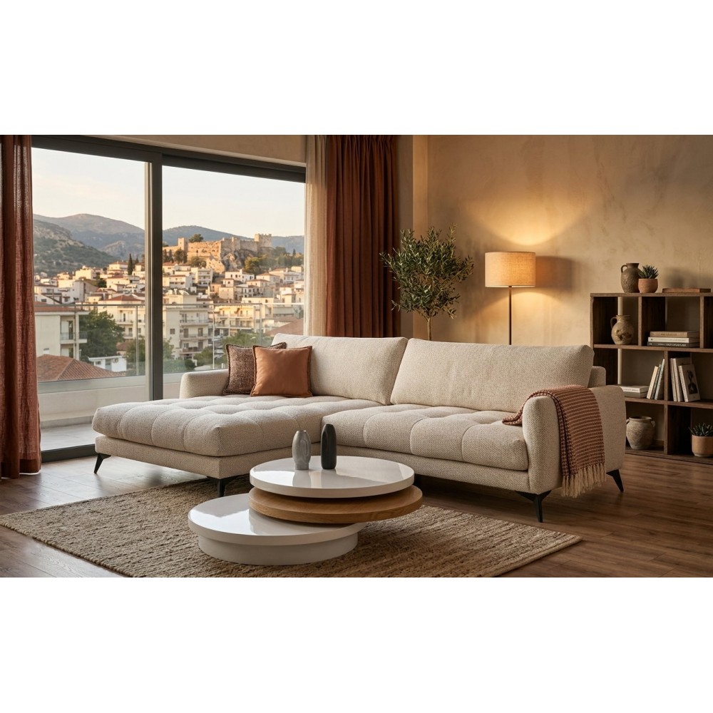 Γωνιακός Καναπές Rivora-Δεξιά 273x99x62