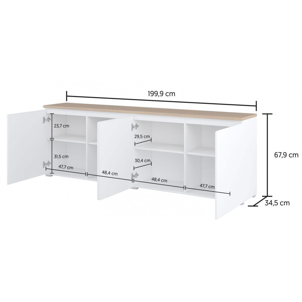 Έπιπλο τηλεόρασης Domus-Μαύρο