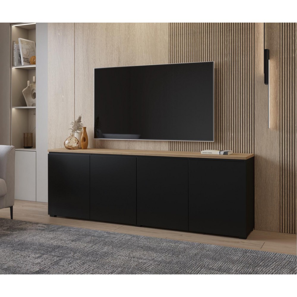 Έπιπλο τηλεόρασης Domus-Μαύρο