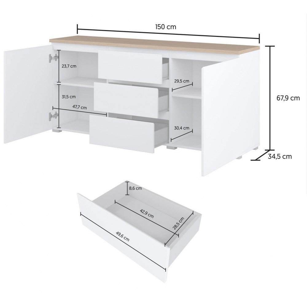 Έπιπλο τηλεόρασης Domus Mini-Μαύρο