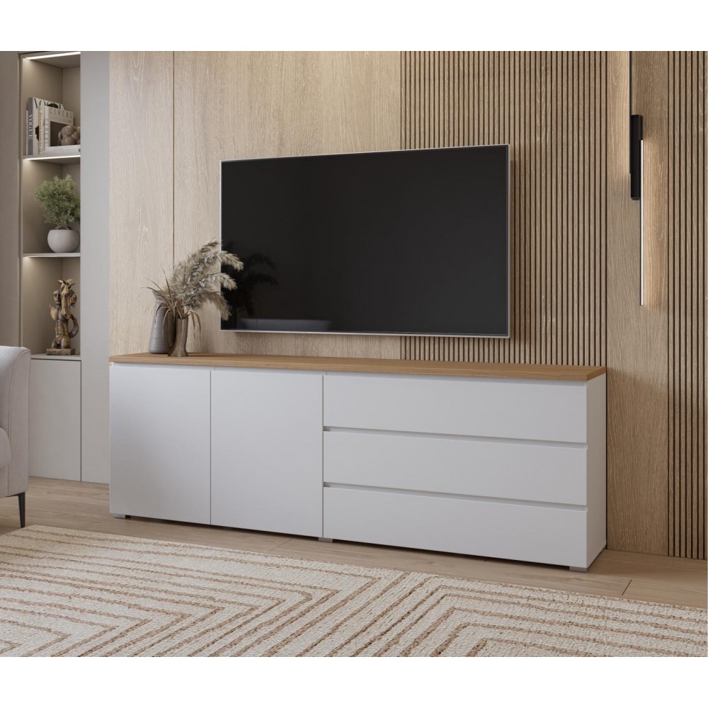 Έπιπλο τηλεόρασης Domus II-Λευκό