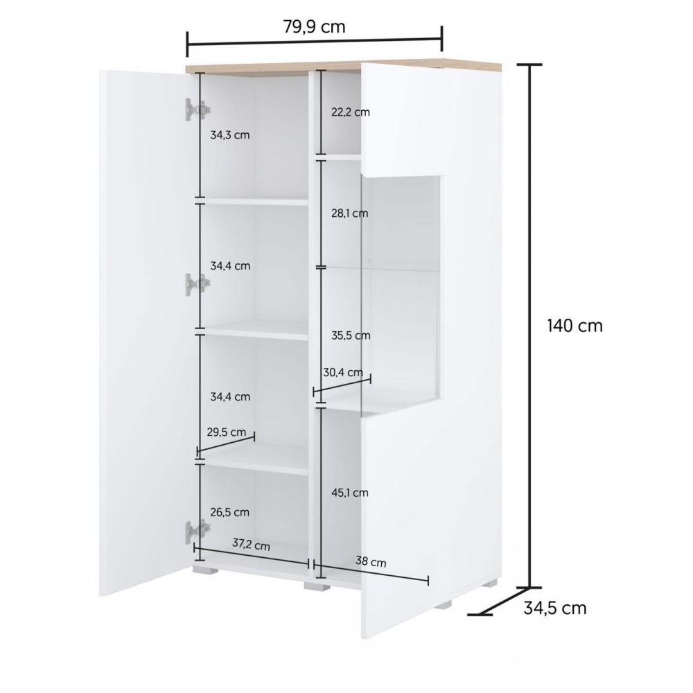 Βιτρίνα Domus-Λευκό