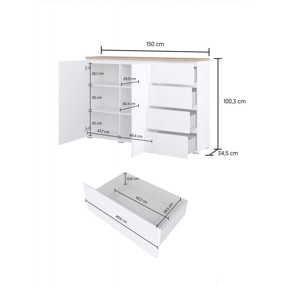Μπουφές Domus-Μαύρο