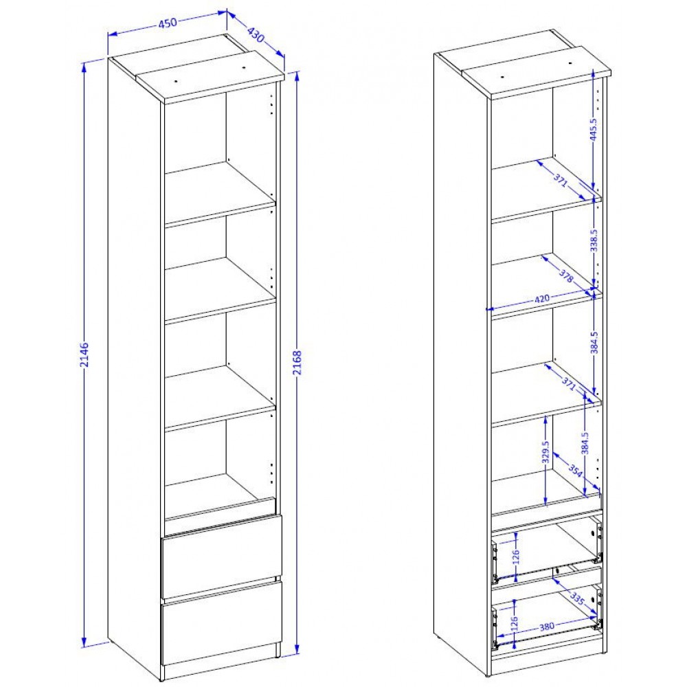 Βιβλιοθήκη Raton Slim II-Φυσικό – Μέντα