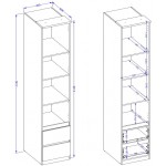 Βιβλιοθήκη Raton II-Φυσικό – Μπεζ