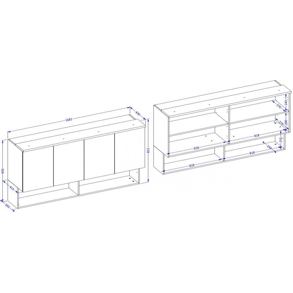 Ντουλάπι Κρεμαστό Raton III-Φυσικό – Μπεζ