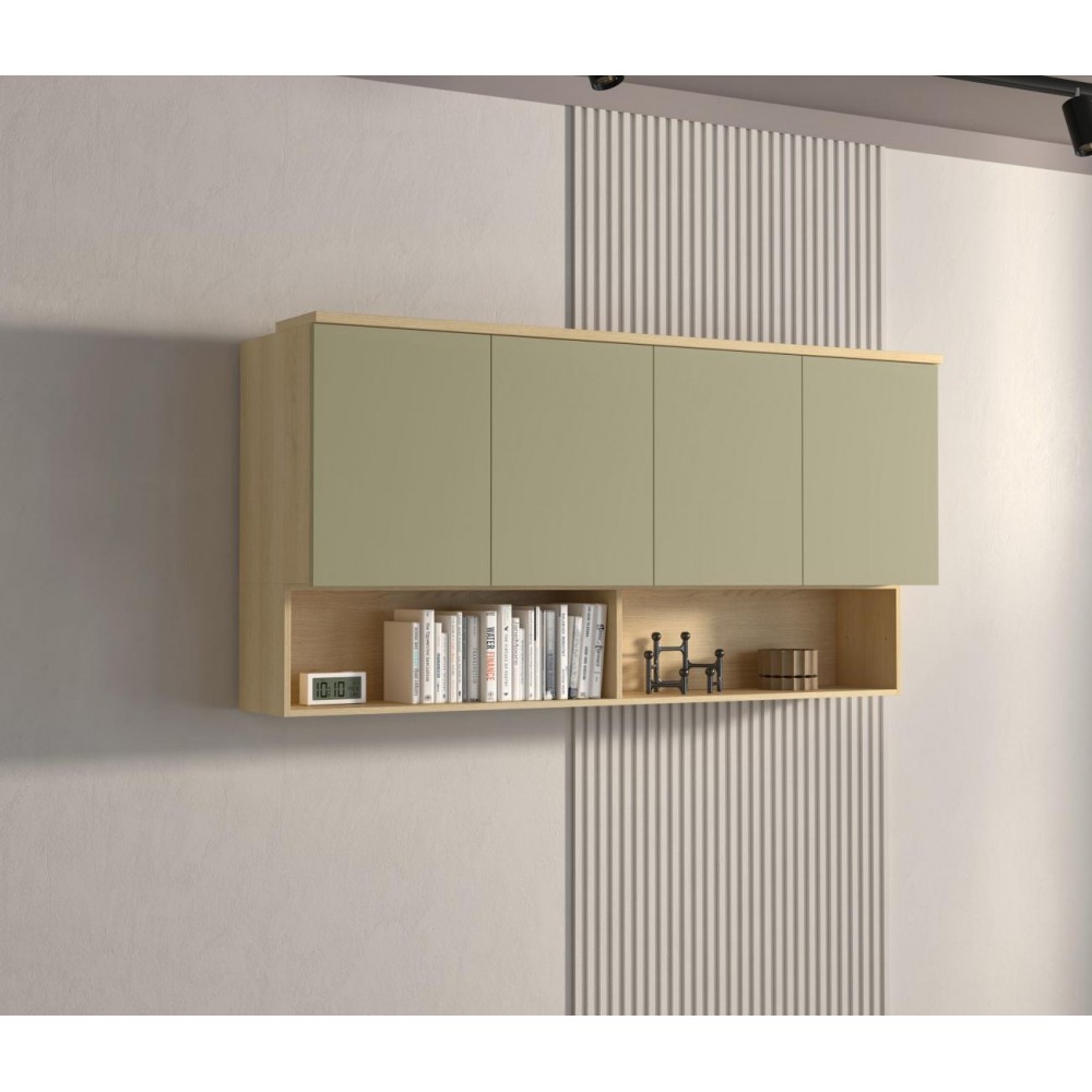 Ντουλάπι Κρεμαστό Raton III-Φυσικό – Μέντα