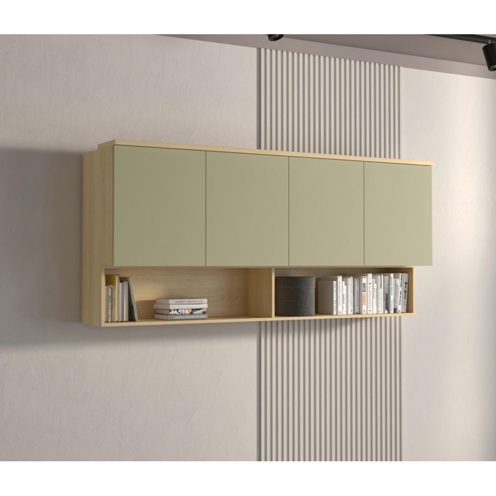 Ντουλάπι Κρεμαστό Raton IV-Φυσικό – Μέντα