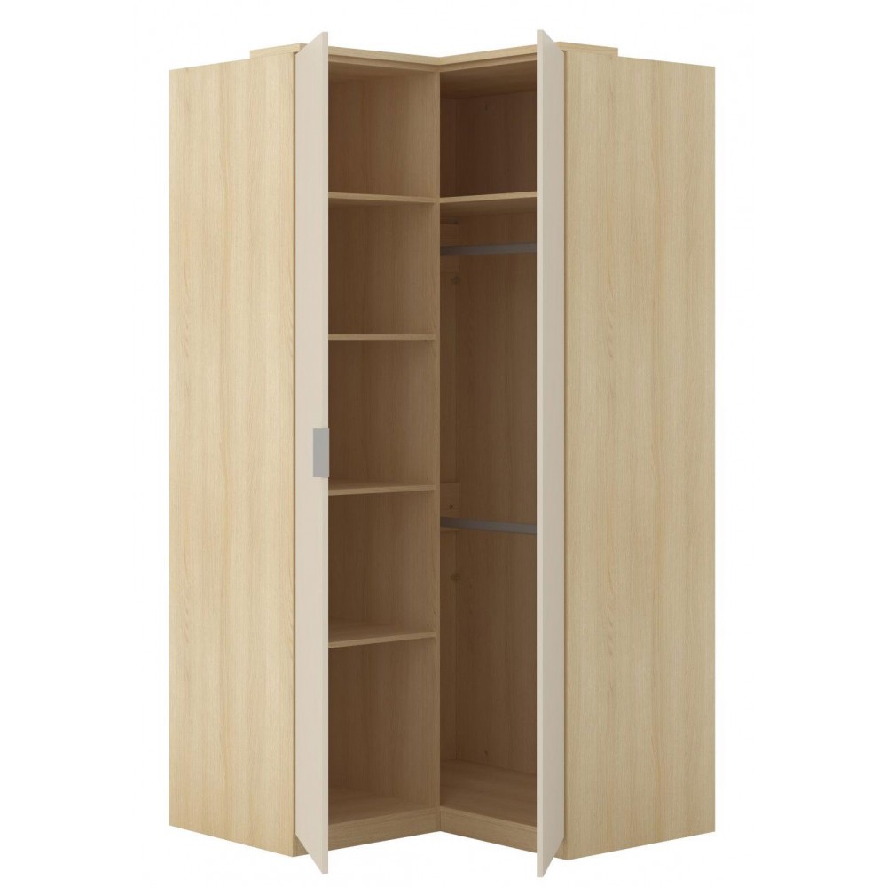 Γωνιακή ντουλάπα Raton-Φυσικό – Μπεζ