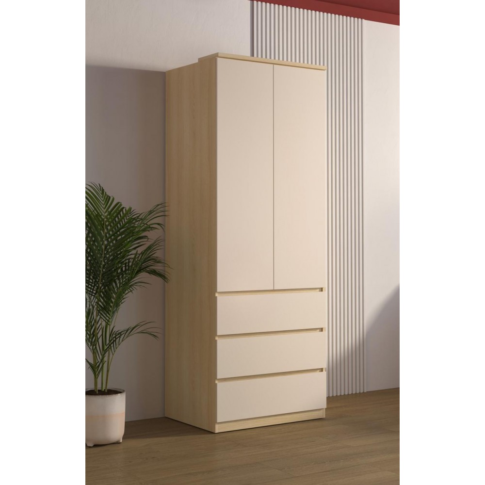 Ντουλάπα Raton δίφυλλη-Φυσικό – Μπεζ