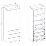 Ντουλάπα Raton δίφυλλη-Φυσικό – Μέντα