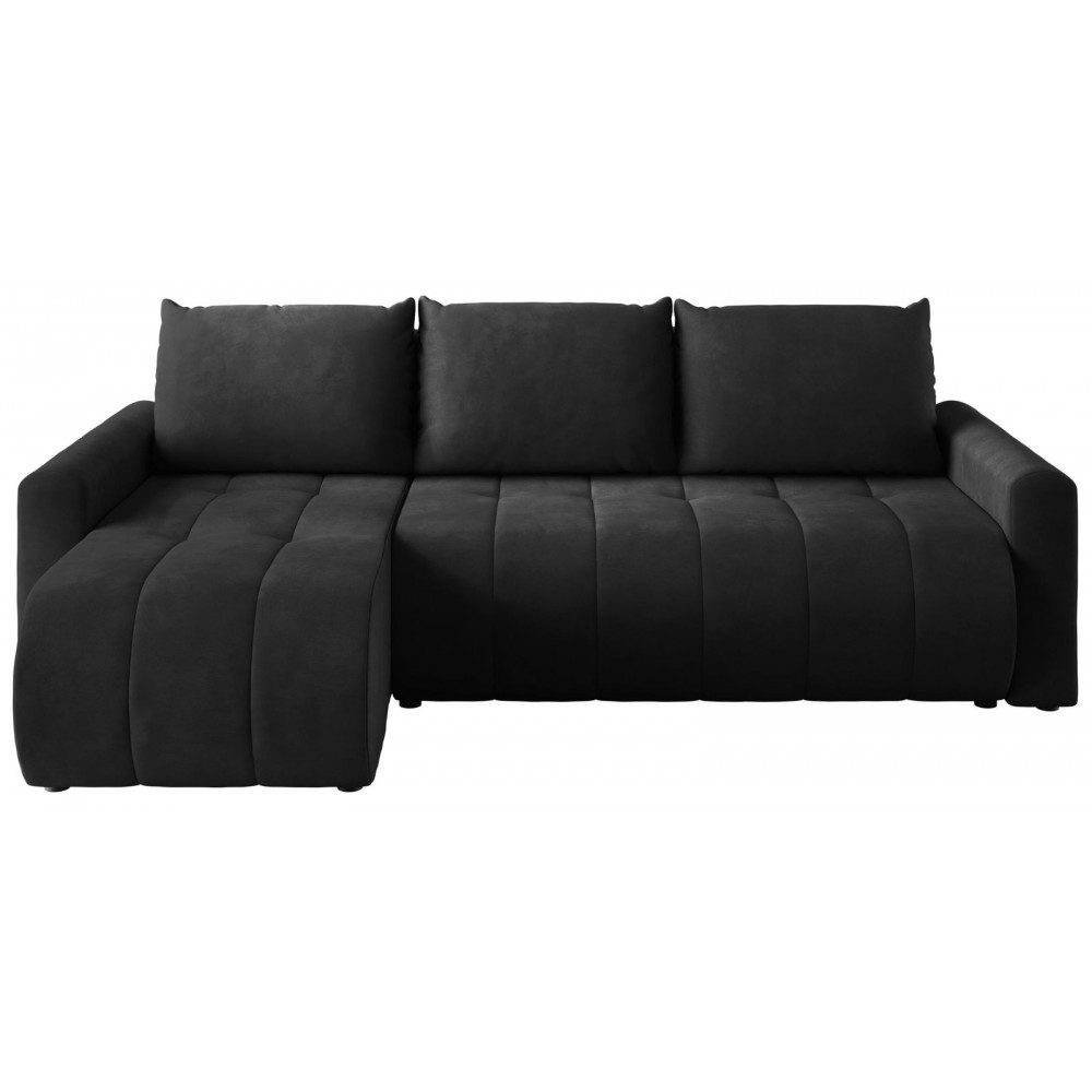 Γωνιακός Καναπές Olidow-Μαύρο 230x149x87