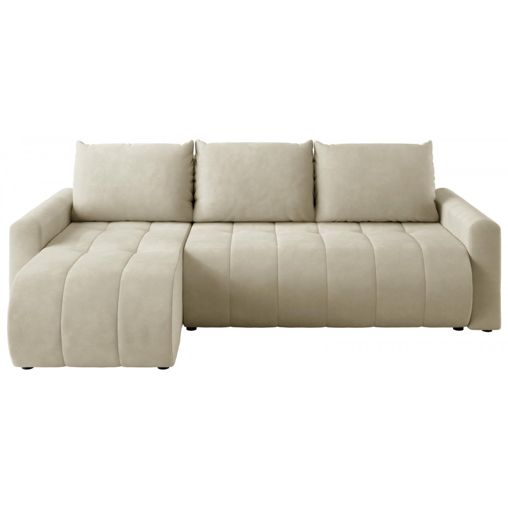 Γωνιακός Καναπές Olidow-Μπεζ 230x149x87