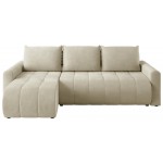 Γωνιακός Καναπές Olidow-Μπεζ 230x149x87