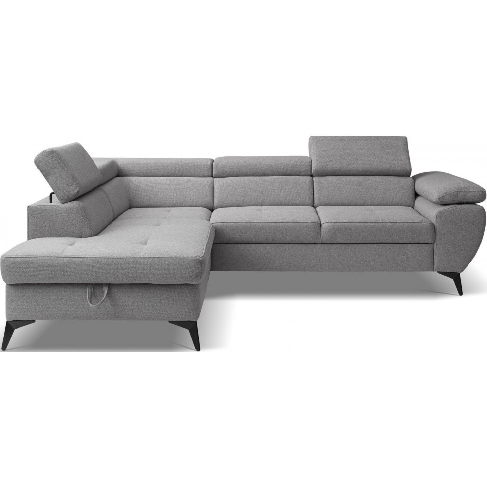 Γωνιακός Καναπές Fairo-Δεξιά-Γκρι 256x95x90