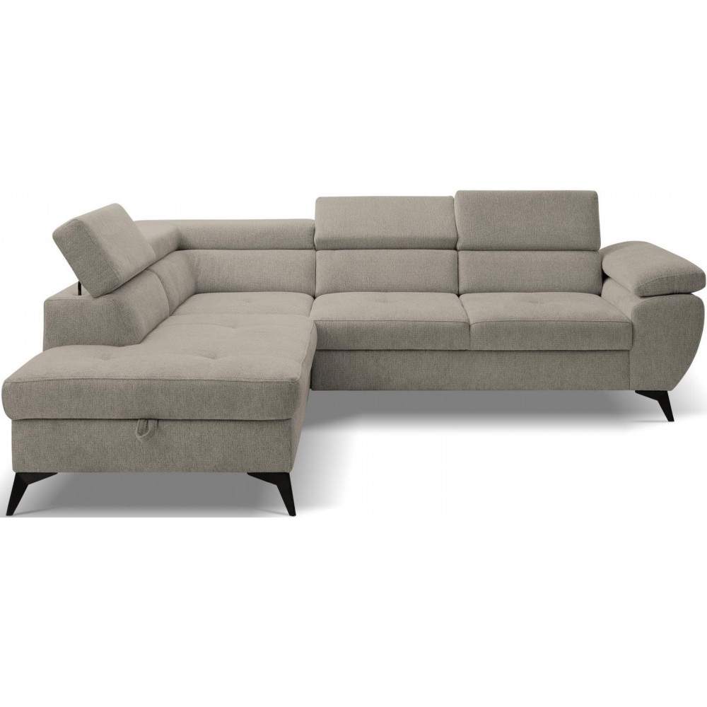 Γωνιακός Καναπές Fairo-Δεξιά-Μπεζ 256x95x90