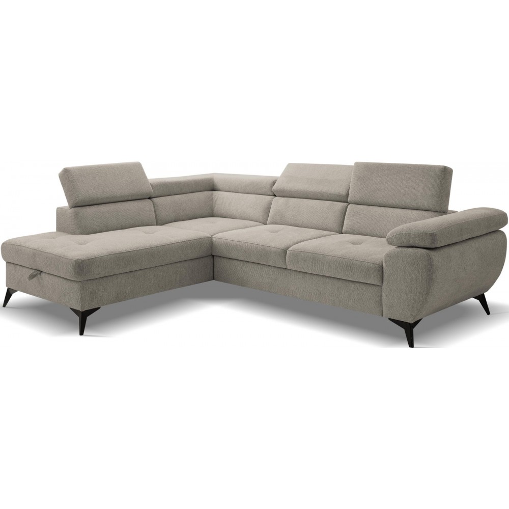 Γωνιακός Καναπές Fairo-Δεξιά-Μπεζ 256x95x90