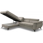 Γωνιακός Καναπές Fairo-Δεξιά-Μπεζ 256x95x90