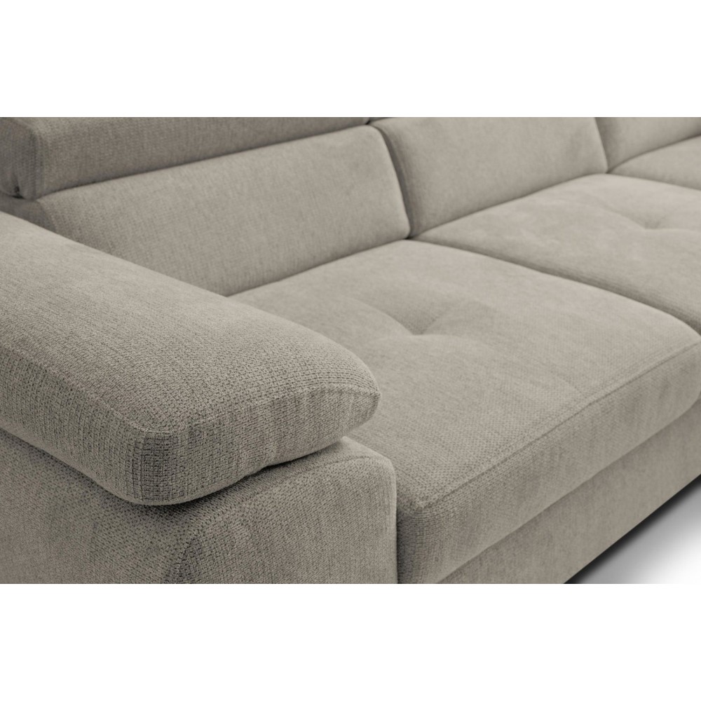 Γωνιακός Καναπές Fairo-Δεξιά-Μπεζ 256x95x90