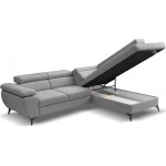Γωνιακός Καναπές Fairo-Αριστερή-Γκρι 256x95x90