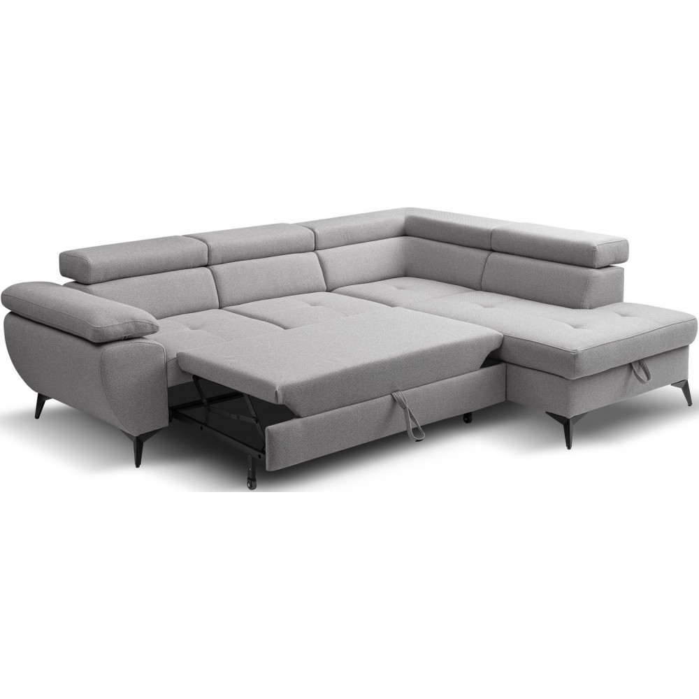 Γωνιακός Καναπές Fairo-Αριστερή-Γκρι 256x95x90