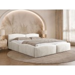 Επενδυμένο Κρεβάτι Mirala-Εκρού-160 x 200