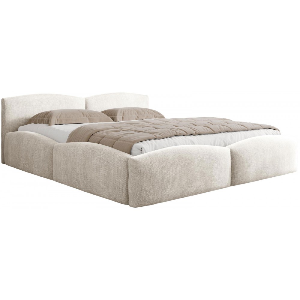 Επενδυμένο Κρεβάτι Mirala-Εκρού-160 x 200