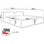 Επενδυμένο Κρεβάτι Mirala-Εκρού-160 x 200