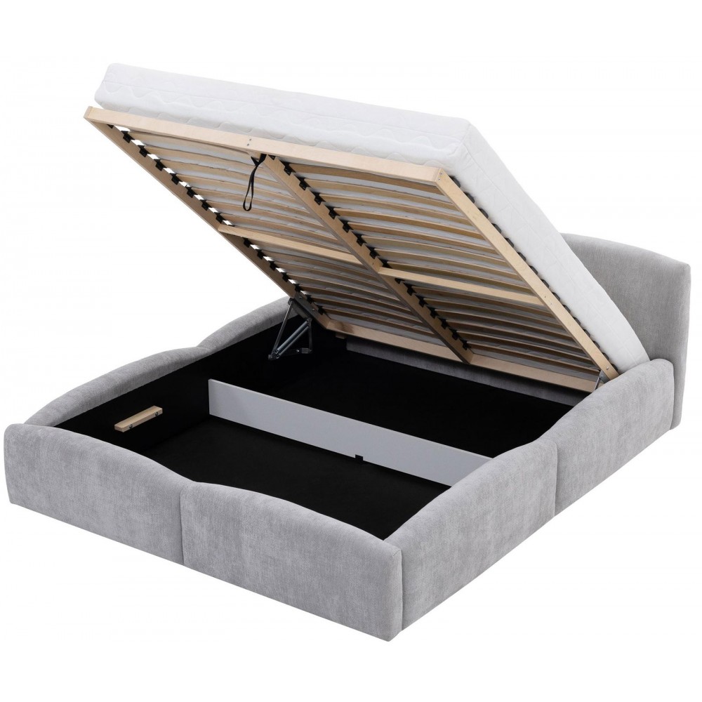 Επενδυμένο Κρεβάτι Mirala-Εκρού-160 x 200