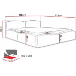Επενδυμένο Κρεβάτι Mirala-Καφέ Ανοιχτό-180 x 200