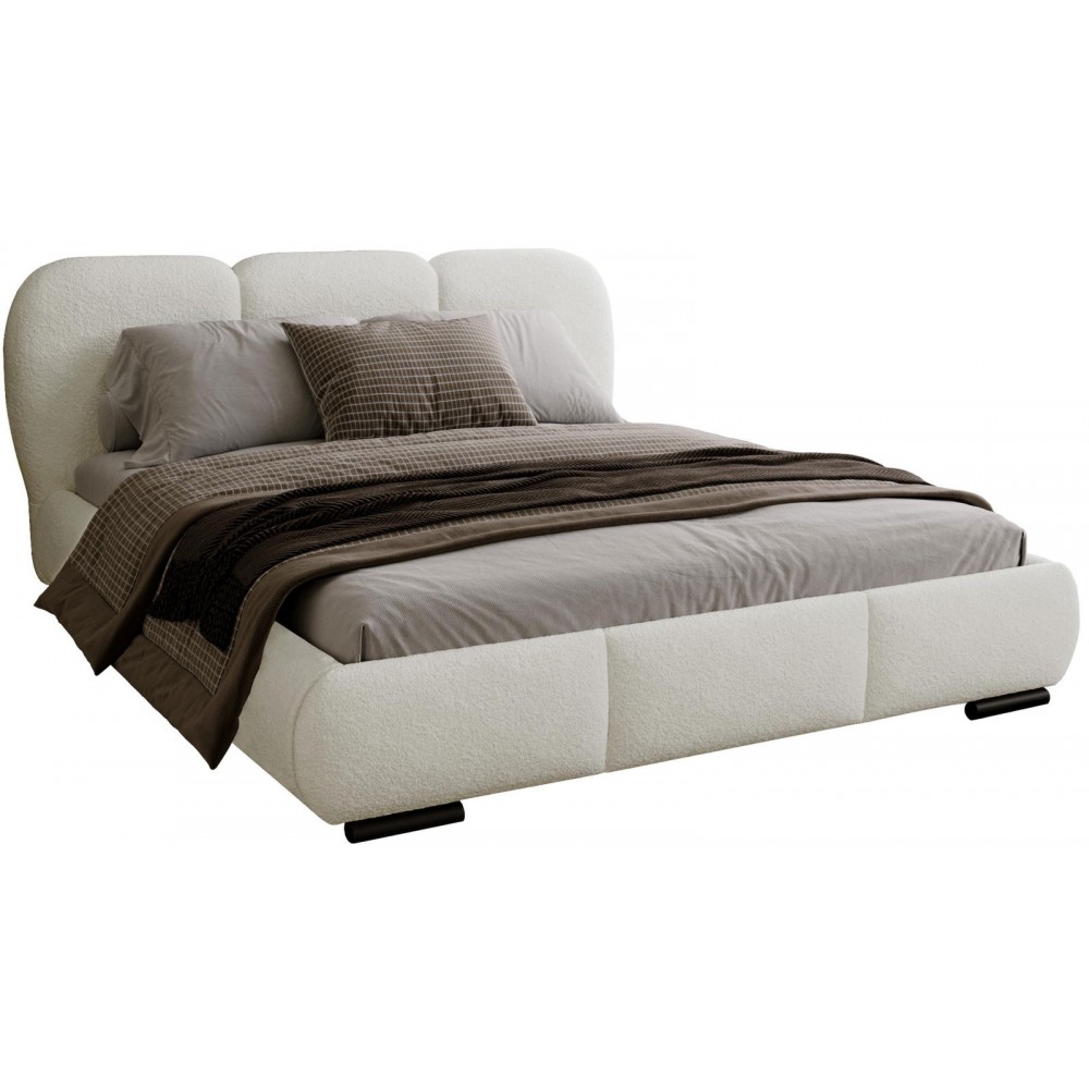 Επενδυμένο Κρεβάτι Rosa-Κρεμ-140 x 200