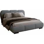 Επενδυμένο Κρεβάτι Rosa-Γκρι Σκούρο-160 x 200