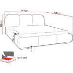 Επενδυμένο Κρεβάτι Rosa-Γκρι Σκούρο-160 x 200