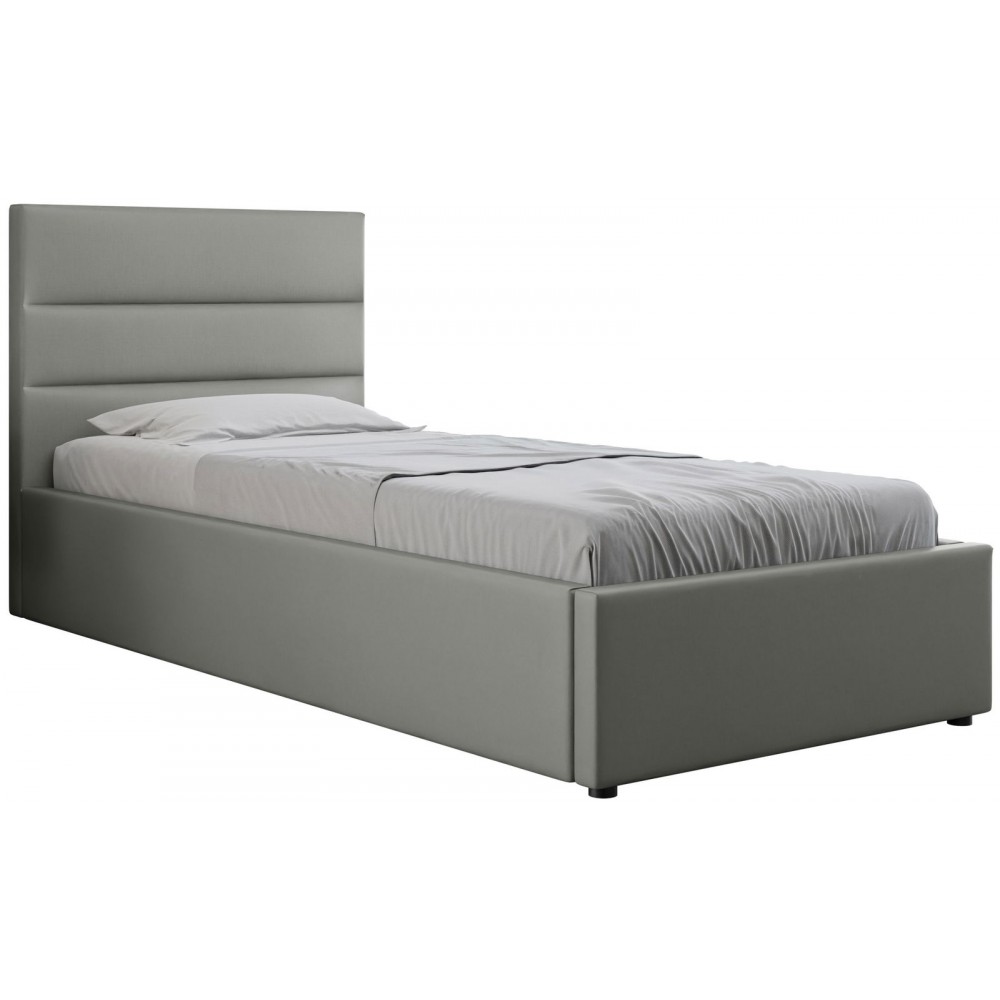 Επενδυμένο Κρεβάτι Lutko-Γκρι-90 x 200