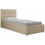 Επενδυμένο Κρεβάτι Lutko-Μπεζ-90 x 200