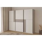 Ντουλάπα Square Plus συρόμενη-Γκρέζ 270x60x210