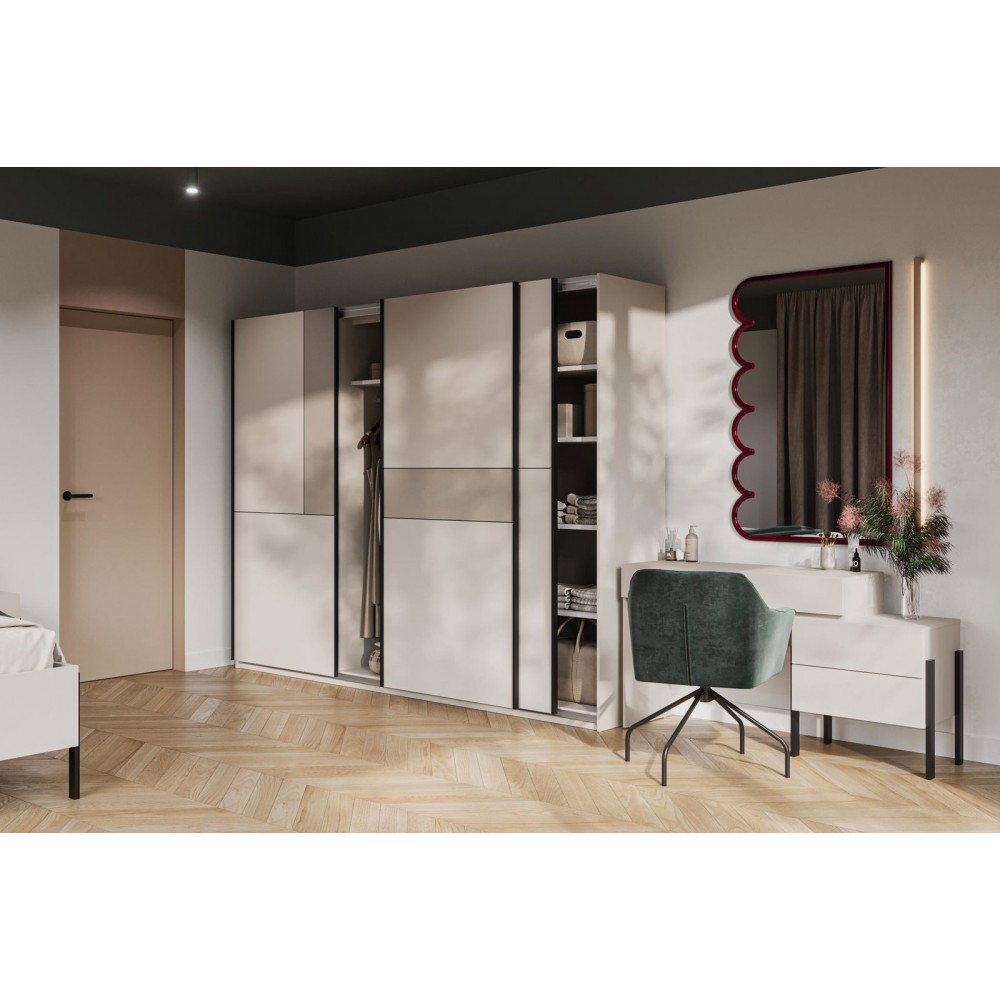 Ντουλάπα Square Plus συρόμενη-Γκρέζ 270x60x210