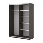 Ντουλάπα Vania συρόμενη-Καφέ 150x61x210