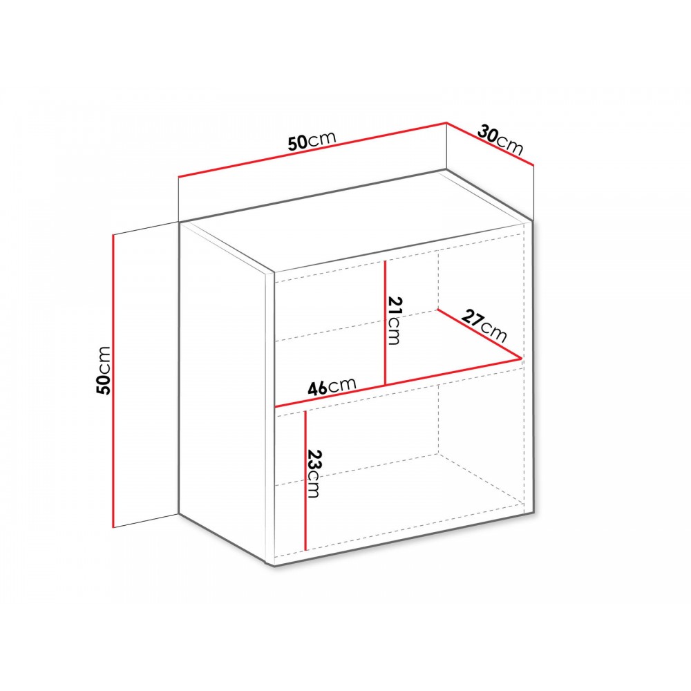Κρεμαστό ντουλάπι square Vigo-Φυσικό