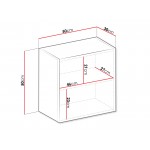 Κρεμαστό ντουλάπι square Vigo-Φυσικό