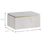 Πάγκος Dalmo Mini-Λευκό Μάρμαρο 60x45.1x28.6