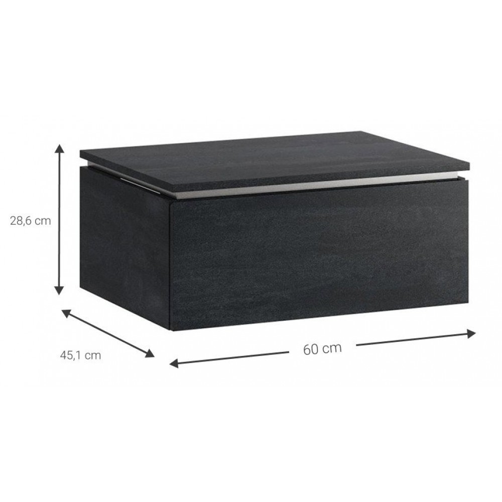 Πάγκος Dalmo Mini-Μαύρο 60x45.1x28.6