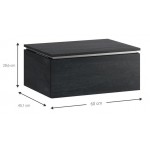 Πάγκος Dalmo Mini-Μαύρο 60x45.1x28.6