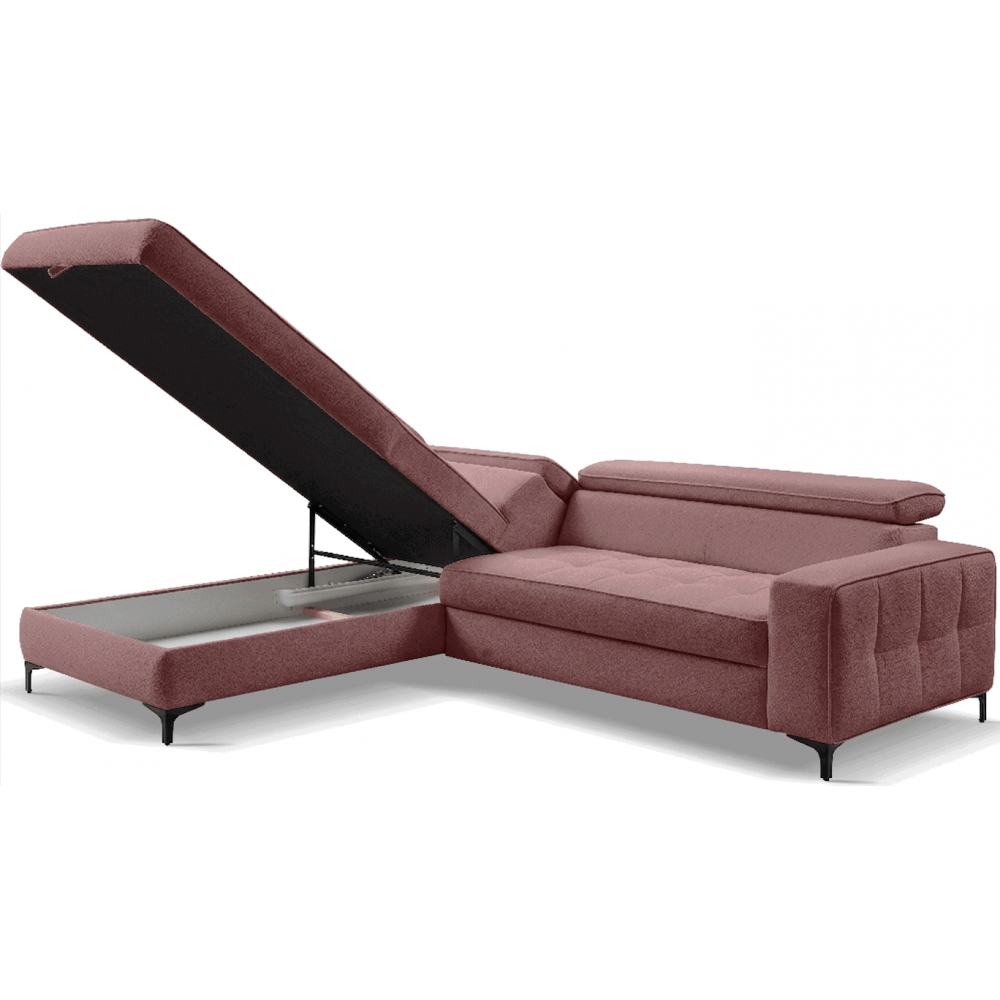 Γωνιακός Καναπές Nelora-Σάπιο μήλο-Δεξιά 251x96x70