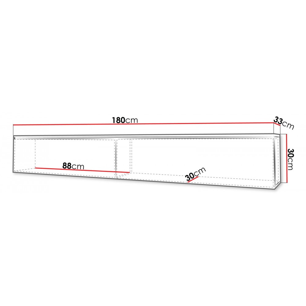 Έπιπλο Τηλεόρασης Fala-Λευκό 180x33x30