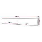 Έπιπλο Τηλεόρασης Fala-Λευκό 180x33x30