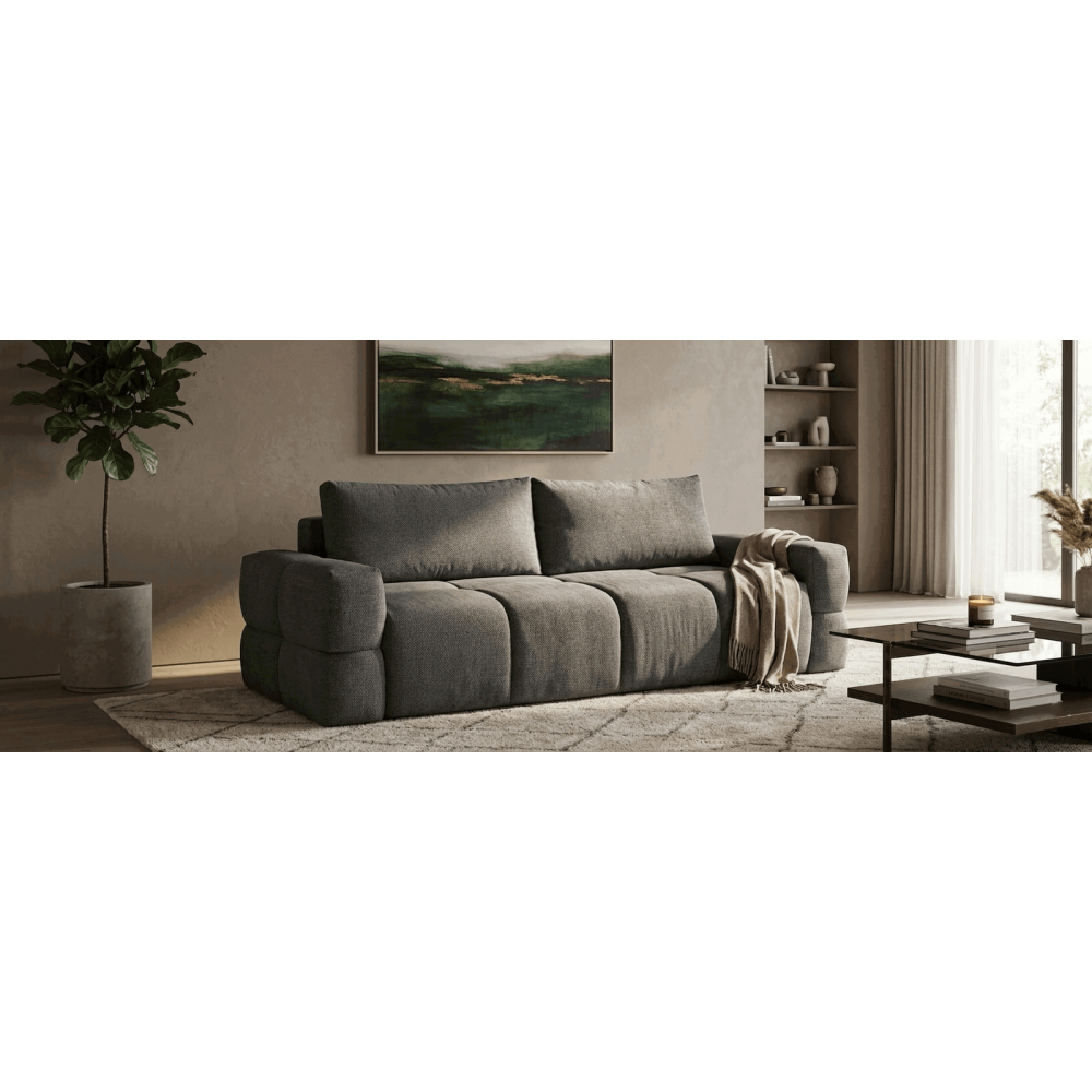 Καναπές Taleria Τριθέσιος-Ανθρακί 248x104x90