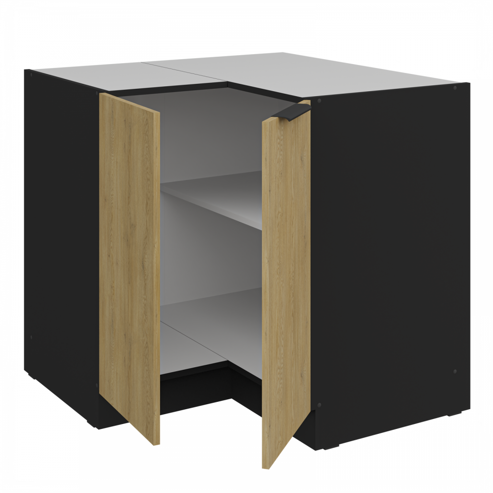 Επιδαπέδιο ντουλάπι γωνιακό Monar 90x90 DN 2F BB 84.5x84.5x82
